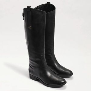 Sam Edelman Tall Black Leather Penny Boots Size 7.5